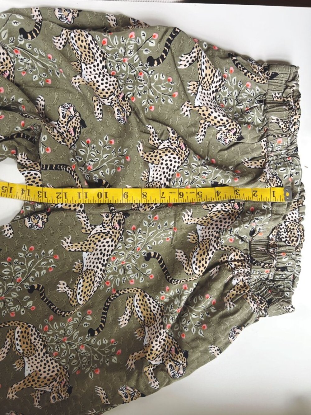 Printfresh Bagheera Leopard Print Pajama Set Green Small Organic Cotton Blend S - Picture 13 of 16